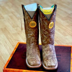 Men Corral Square Toe Boots.